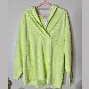 VINTAGE MODA INT’L Neon Pistachio Green Terry Oversized Hoodie